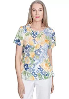 Women's Ki Lemon Tiles Top