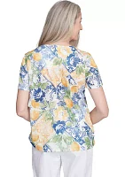 Women's Ki Lemon Tiles Top