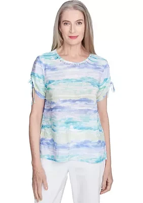 Women's Watercolor Biadere Top