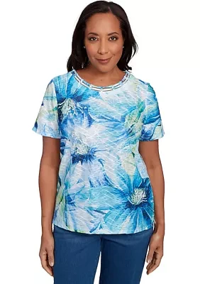 Women's Key Items Ki Drama Floral Top