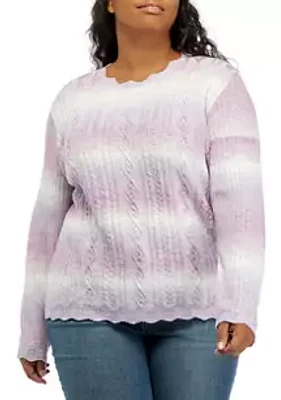Alfred Dunner Plus Ombré Sweater