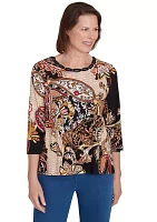 Petite Floral Paisley T-Shirt