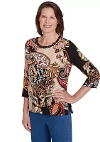 Petite Floral Paisley T-Shirt