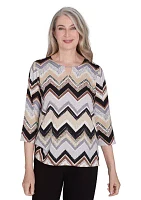 Petite Zig Zag Printed T-Shirt