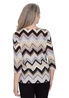 Petite Zig Zag Printed T-Shirt