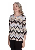 Petite Zig Zag Printed T-Shirt