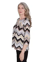 Petite Zig Zag Printed T-Shirt