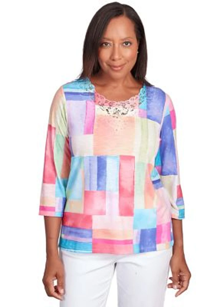 Petite Classics Brights Patchwork Top