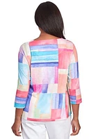 Petite Classics Brights Patchwork Top