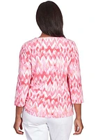 Petite Classics Brights Chevron Top