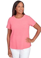 Petite Classics Brights Solid Texture Top