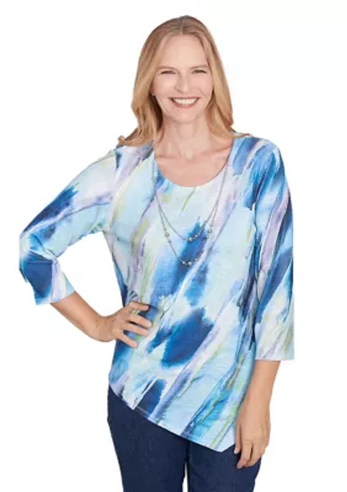 Women's Classics Diagonal Brushstroke Top