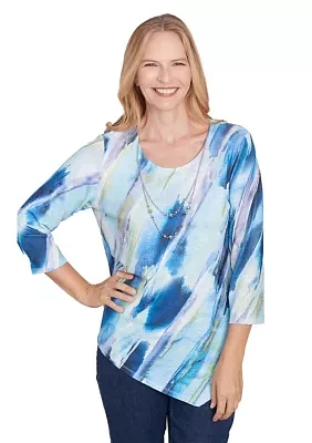 Women's Classics Diagonal Brushstroke Top