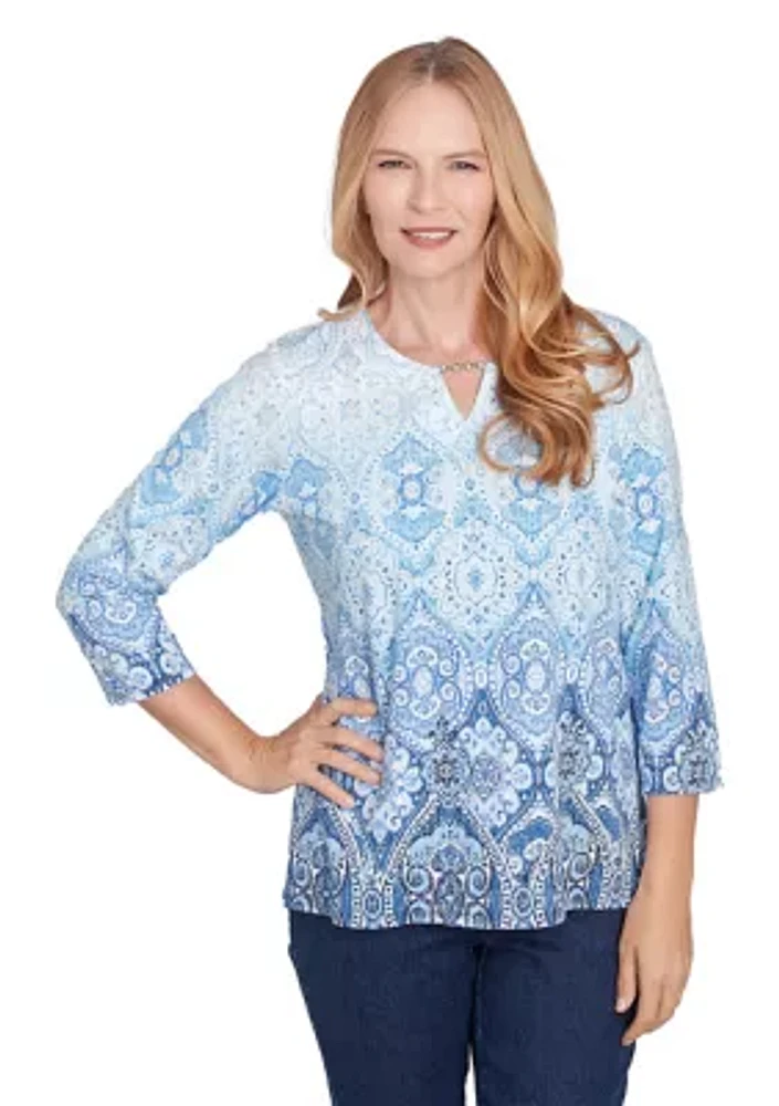 Women's Classics Ombré Medallion Top