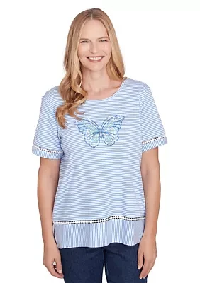 Women's Classics Butterfly Stripe Top