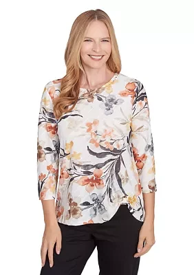 Women's Classics Watercolor Floral Top