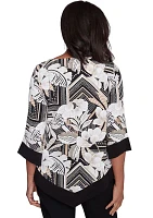 Women's Geometric Floral Top