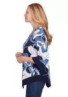 Women's Vibrant Floral Patchwork Top