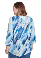 Plus Classics Diagonal Brushstroke Top