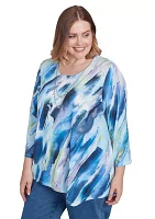 Plus Classics Diagonal Brushstroke Top