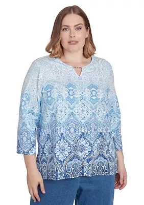 Plus Classics Ombré Medallion Top