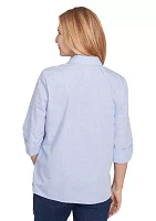 Petite Classics Butterfly Stripe Top