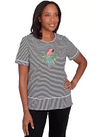 Petite Classics Parrot Stripe Top