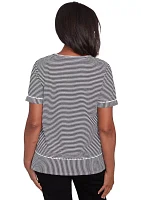 Petite Classics Parrot Stripe Top