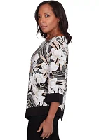 Petite Classics Geometric Floral Printed Top