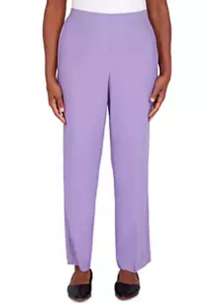 Alfred Dunner Women's Picture Perfect Microfiber Twill Short Length Pants