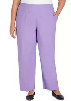 Alfred Dunner Plus Picture Perfect Microfiber Twill Short Length Pants