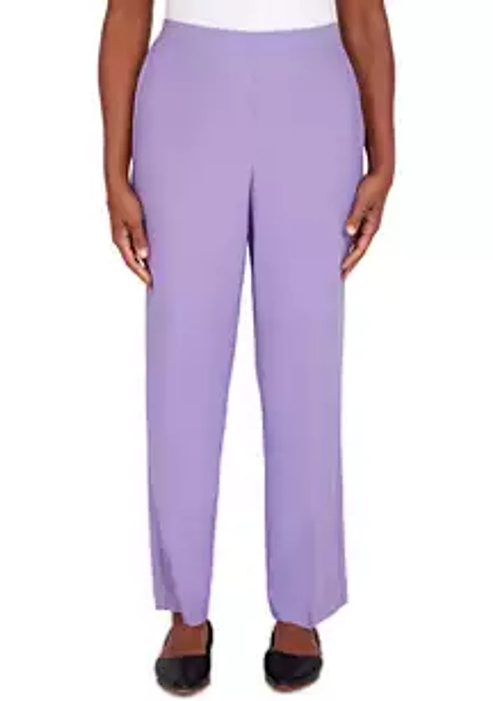 Alfred Dunner Petite Picture Perfect Microfiber Twill Short Length Pants