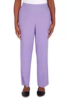 Alfred Dunner Petite Picture Perfect Microfiber Twill Short Length Pants