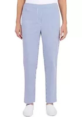 Alfred Dunner Women's Peace of Mind Stripe Allure Short Length Pants