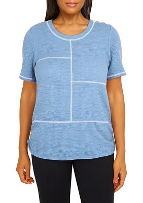 Women's Peace of Mind Embroidered Blocks Top