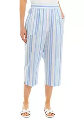Alfred Dunner Women's Stripe Capri Pants