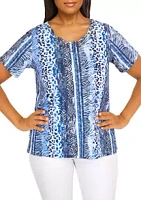 Alfred Dunner Petite Animal Print T-Shirt