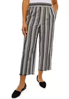 Alfred Dunner Women's Striped Ankle Pants