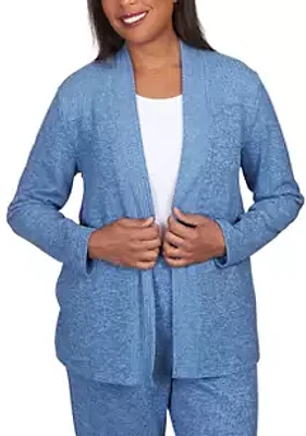 Alfred Dunner Women's Comfort Zone Open Front Cardigan