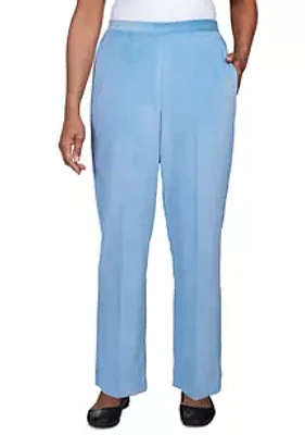 Alfred Dunner Women's Swiss Chalet Sleek Corduroy Average Length Pants