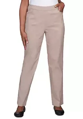 Alfred Dunner Women's St.Moritz Soft Allure Fly Front Short Length Pants