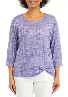 Alfred Dunner Women's Space Dyed Knit Top