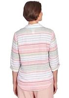 Petite English Garden Stripe Shirt