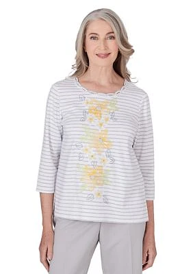 Women's Charleston Center Embroidery Stripe Top