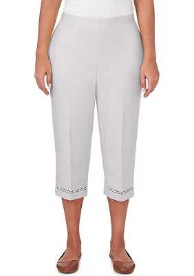 Petite Charleston Capri Pants with Lace Inset