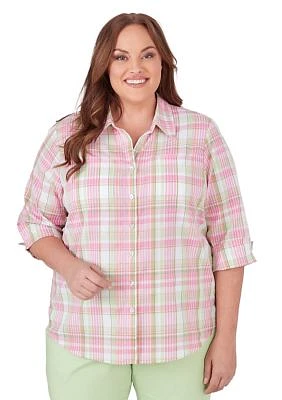 Plus Miami Beach Plaid Top