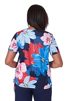 Women's All American Dramatic Flower Top