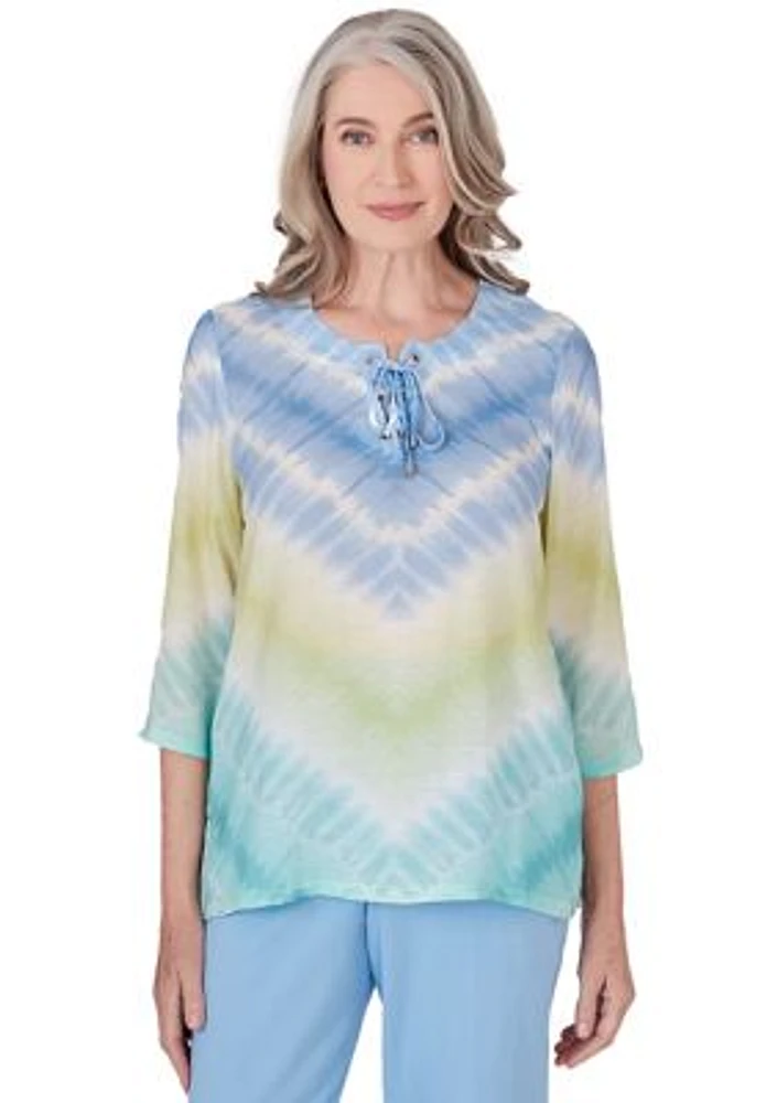 Women's Hyannisport Tie Dye Chevron Top