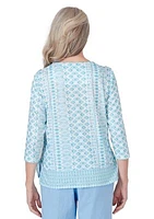 Petite Hyannisport Geo Border Top