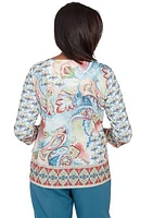 Women's Sedona Sky Paisley With Medallion Border Top